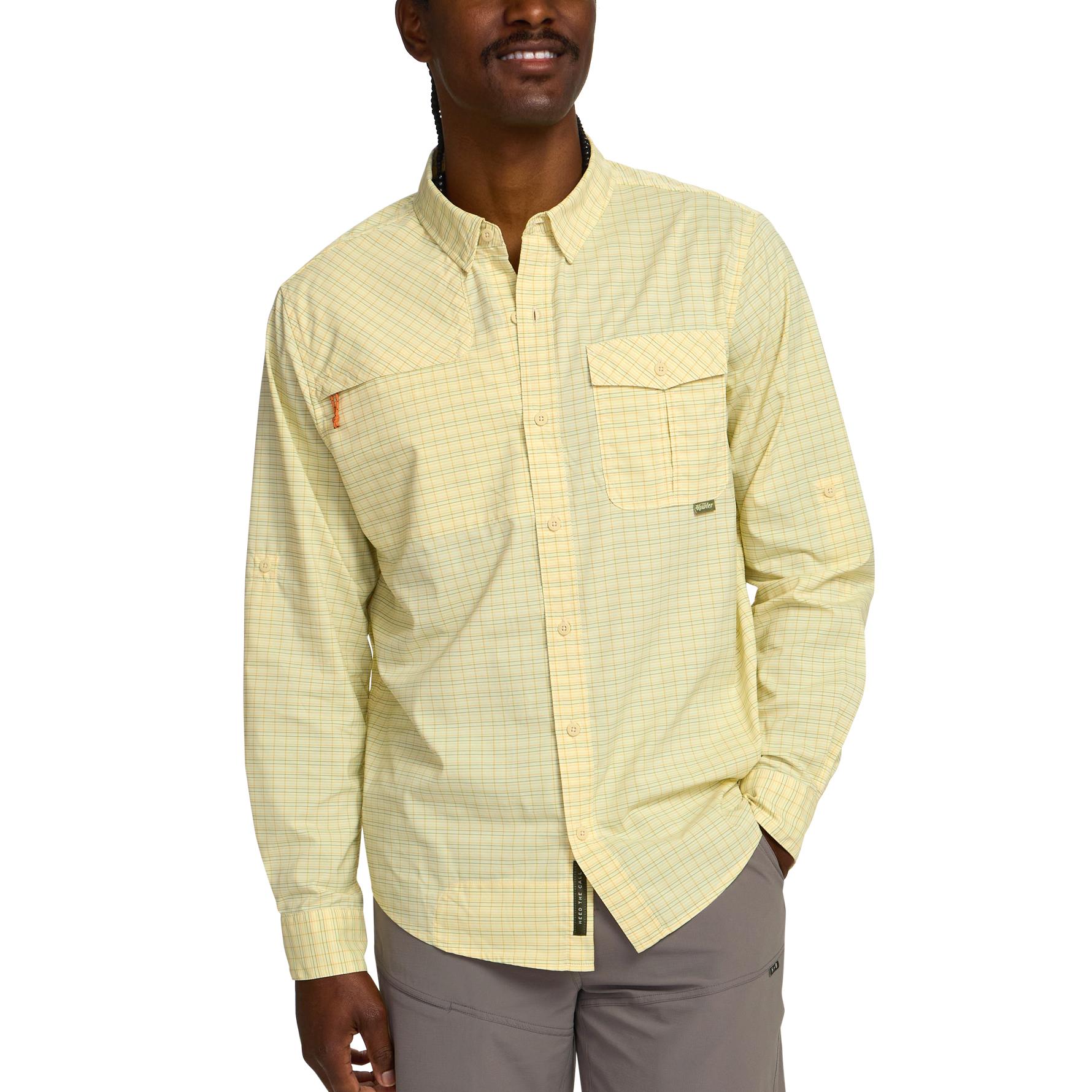Howler Brothers Matagorda Long Sleeve Shirt Men's in Trader Plaid Dawn